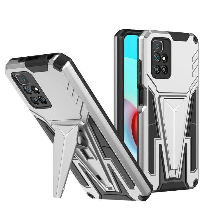 For Xiaomi Redmi 10 Super V Armor PC + TPU Shockproof Case with Invisible Holder