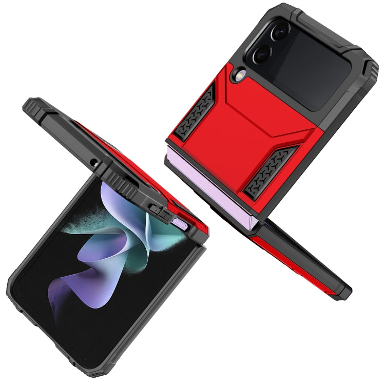 For Samsung Galaxy Z Flip3 5G Magnetic Armor Shockproof TPU + PC Folding Case with Metal Ring Holder