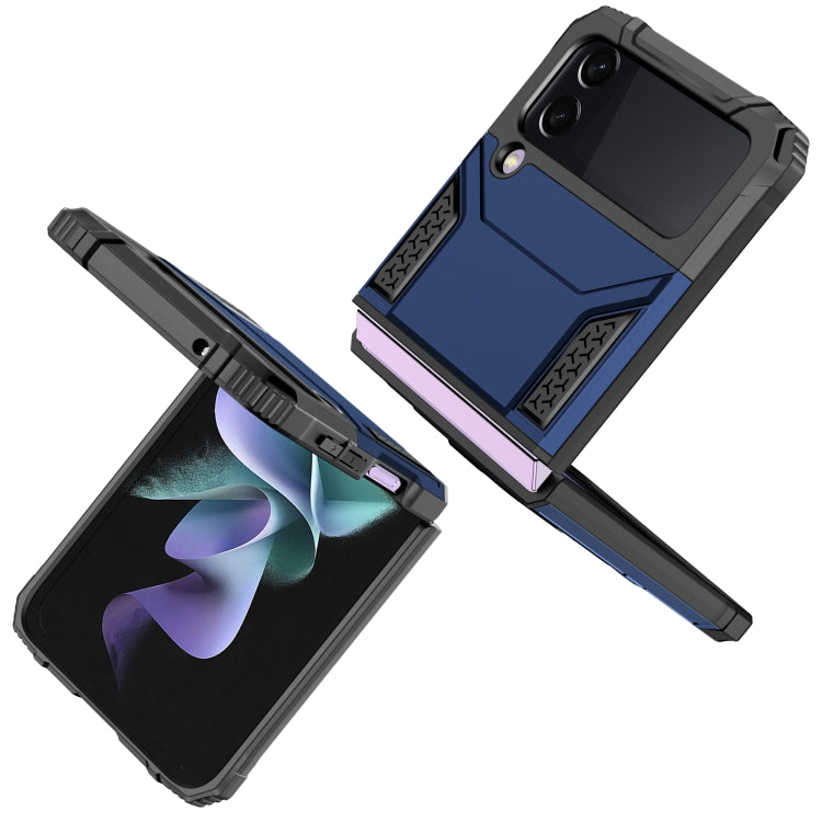 For Samsung Galaxy Z Flip3 5G Magnetic Armor Shockproof TPU + PC Folding Case with Metal Ring Holder
