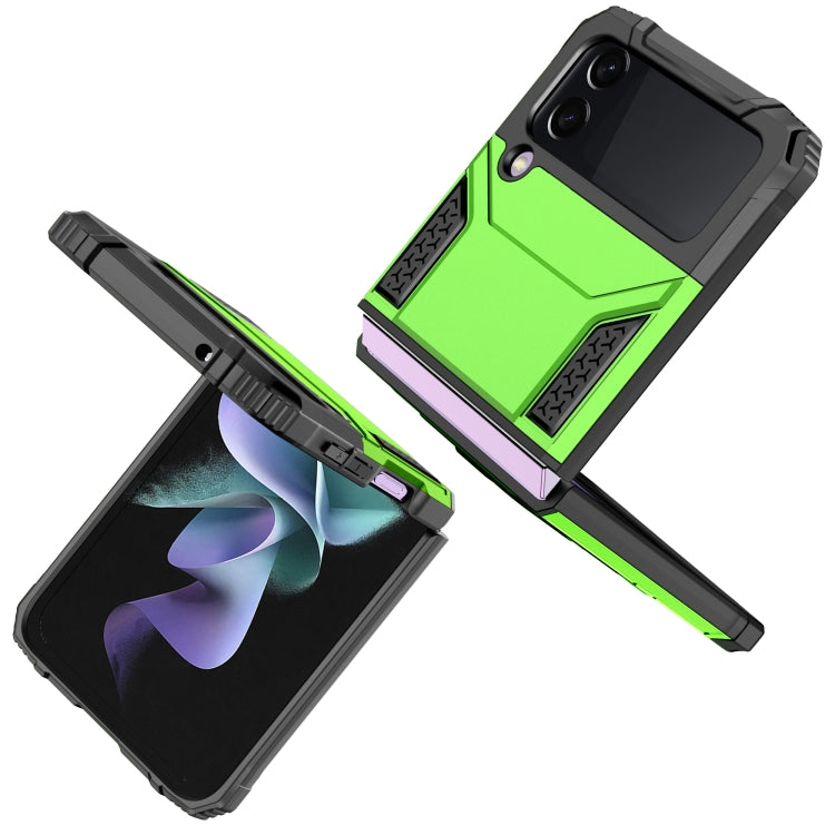 For Samsung Galaxy Z Flip3 5G Magnetic Armor Shockproof TPU + PC Folding Case with Metal Ring Holder