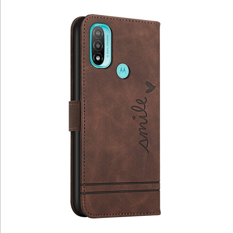 For Motorola Moto E20 Retro Skin Feel Horizontal Flip Soft TPU + PU Leather Case