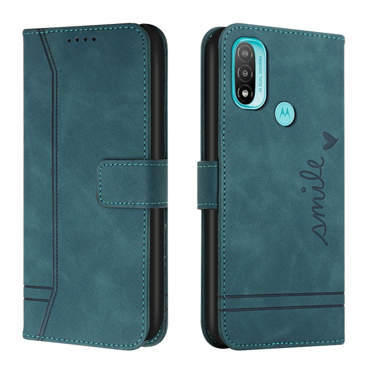For Motorola Moto E20 Retro Skin Feel Horizontal Flip Soft TPU + PU Leather Case