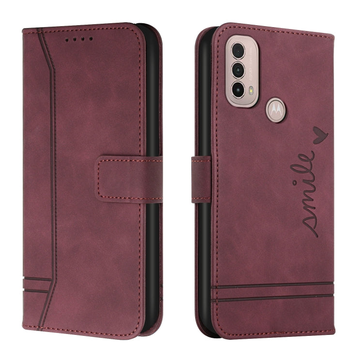 For Motorola Moto E40 Retro Skin Feel Horizontal Flip Soft TPU + PU Leather Case