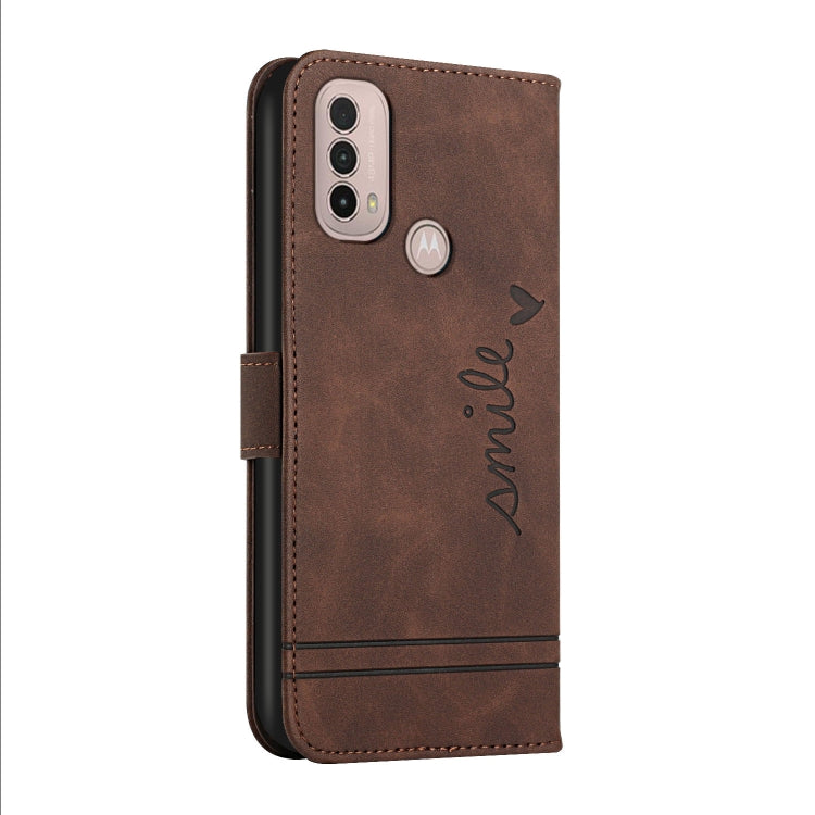 For Motorola Moto E40 Retro Skin Feel Horizontal Flip Soft TPU + PU Leather Case