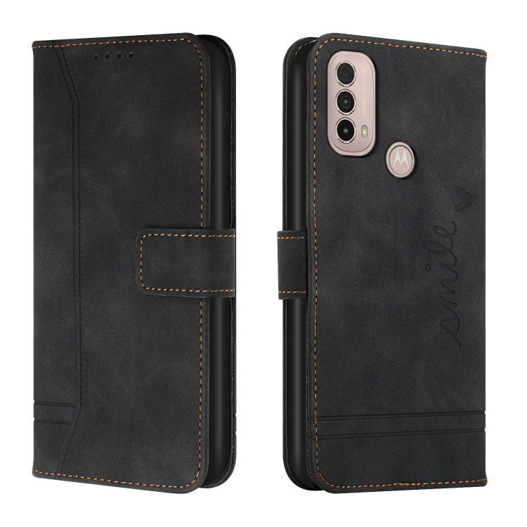 For Motorola Moto E40 Retro Skin Feel Horizontal Flip Soft TPU + PU Leather Case