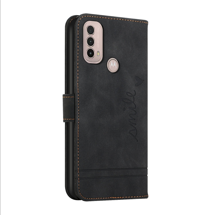 For Motorola Moto E40 Retro Skin Feel Horizontal Flip Soft TPU + PU Leather Case