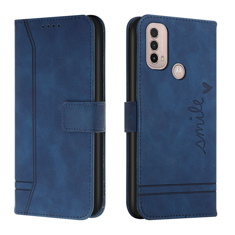 For Motorola Moto E40 Retro Skin Feel Horizontal Flip Soft TPU + PU Leather Case