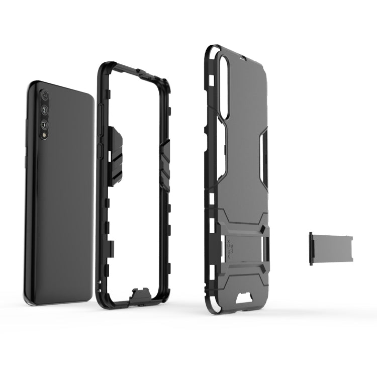 For Huawei Enjoy 10S Shockproof PC + TPU Protective Case with Invisible Holder