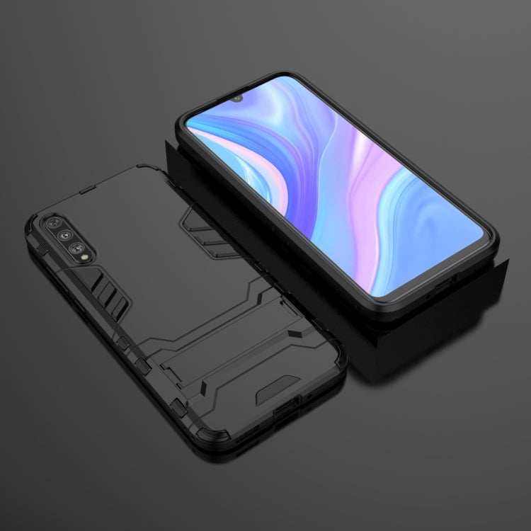 For Huawei Enjoy 10S Shockproof PC + TPU Protective Case with Invisible Holder