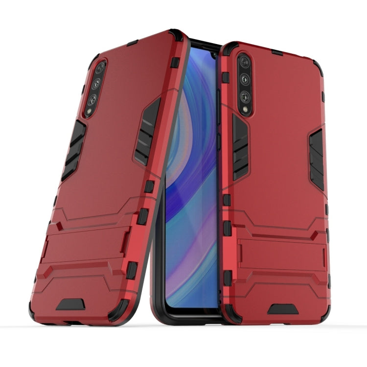 For Huawei Enjoy 10S Shockproof PC + TPU Protective Case with Invisible Holder