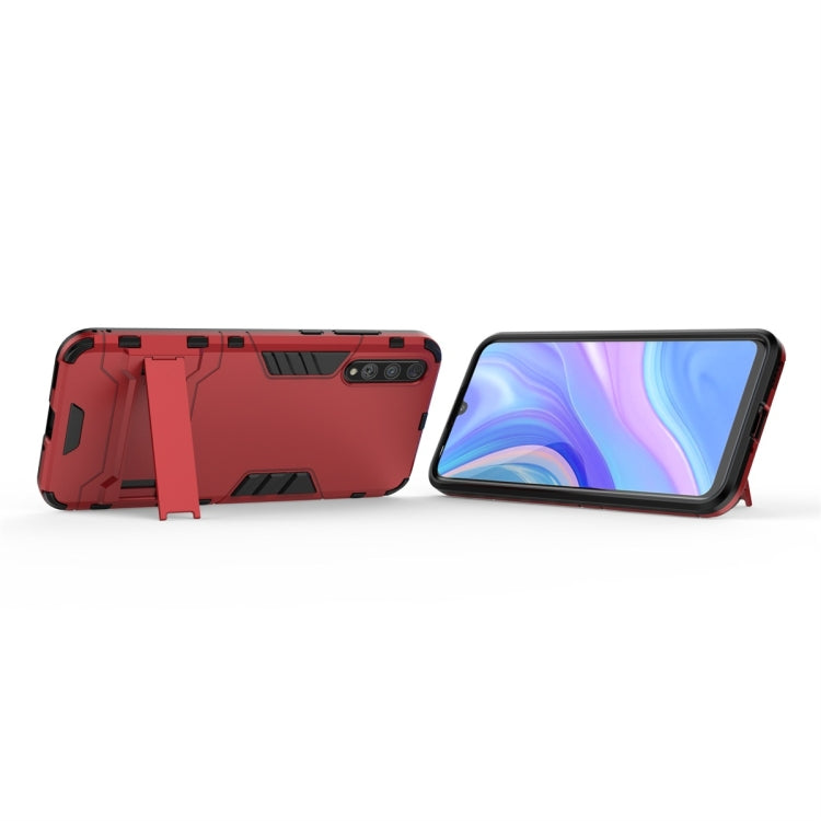 For Huawei Enjoy 10S Shockproof PC + TPU Protective Case with Invisible Holder