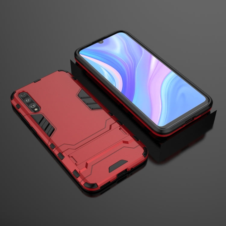 For Huawei Enjoy 10S Shockproof PC + TPU Protective Case with Invisible Holder