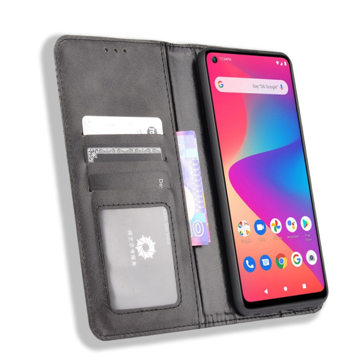 For BLU G91 Magnetic Buckle Retro Crazy Horse Texture Horizontal Flip Leather Case with Holder & Card Slots & Photo Frame