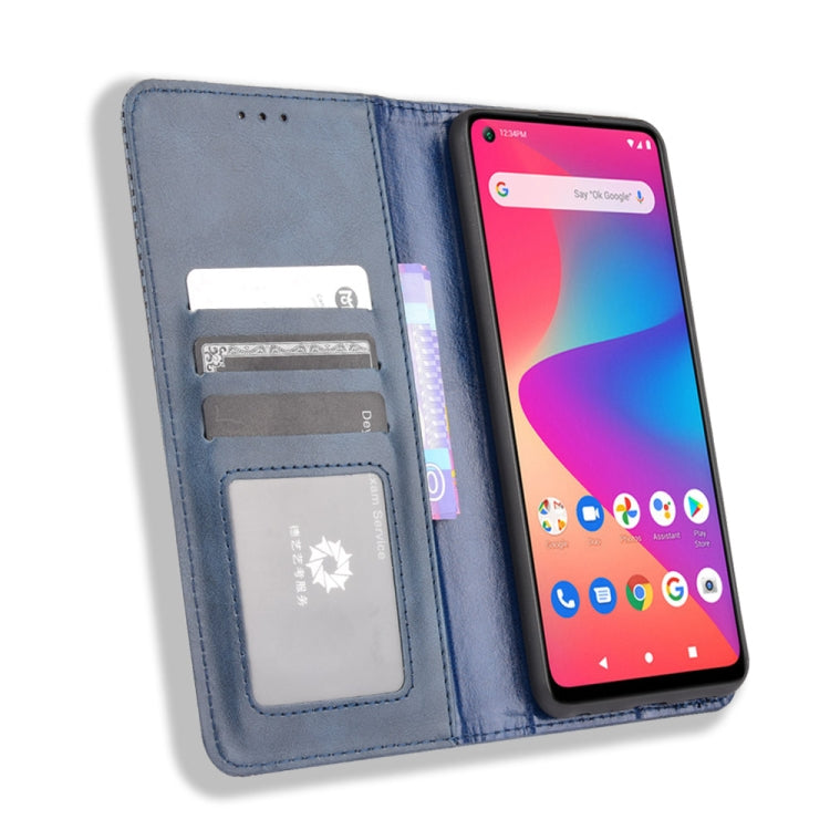 For BLU G91 Magnetic Buckle Retro Crazy Horse Texture Horizontal Flip Leather Case with Holder & Card Slots & Photo Frame