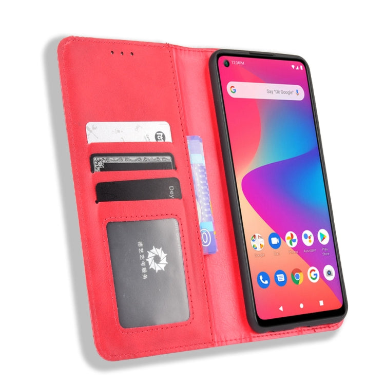 For BLU G91 Magnetic Buckle Retro Crazy Horse Texture Horizontal Flip Leather Case with Holder & Card Slots & Photo Frame