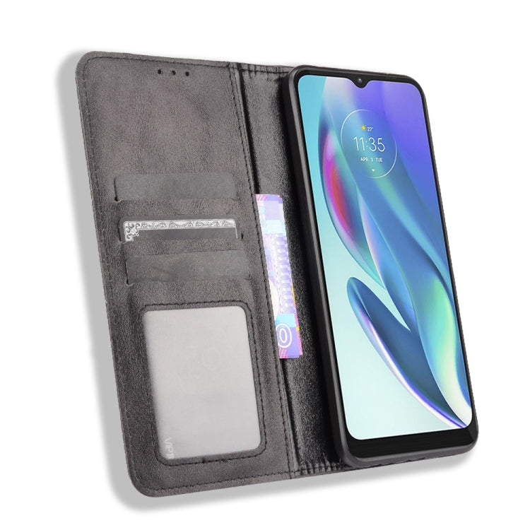 For Motorola Moto G50 5G Magnetic Buckle Retro Crazy Horse Texture Horizontal Flip Leather Case with Holder & Card Slots & Photo Frame
