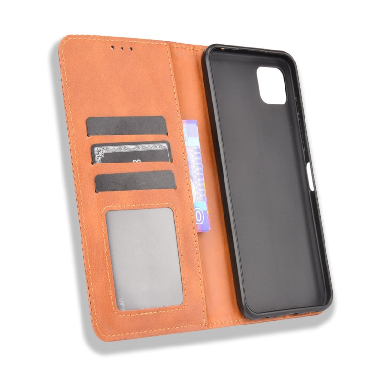 For Motorola Moto G50 5G Magnetic Buckle Retro Crazy Horse Texture Horizontal Flip Leather Case with Holder & Card Slots & Photo Frame