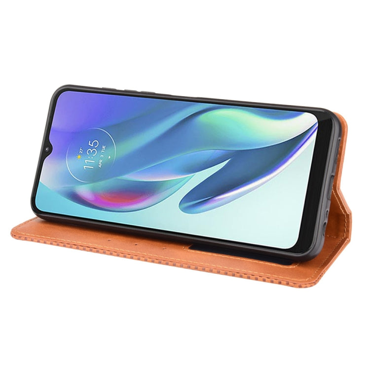For Motorola Moto G50 5G Magnetic Buckle Retro Crazy Horse Texture Horizontal Flip Leather Case with Holder & Card Slots & Photo Frame