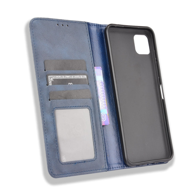 For Motorola Moto G50 5G Magnetic Buckle Retro Crazy Horse Texture Horizontal Flip Leather Case with Holder & Card Slots & Photo Frame