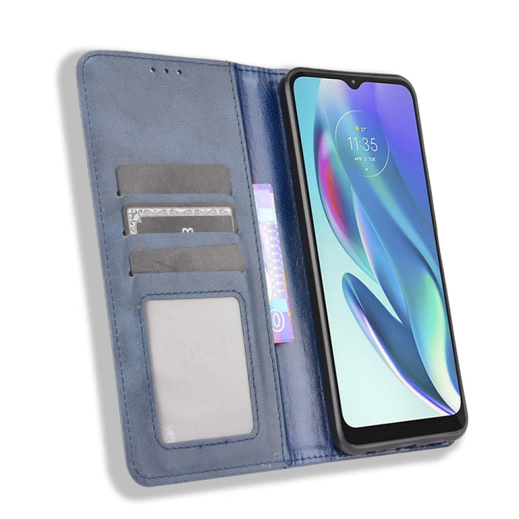 For Motorola Moto G50 5G Magnetic Buckle Retro Crazy Horse Texture Horizontal Flip Leather Case with Holder & Card Slots & Photo Frame