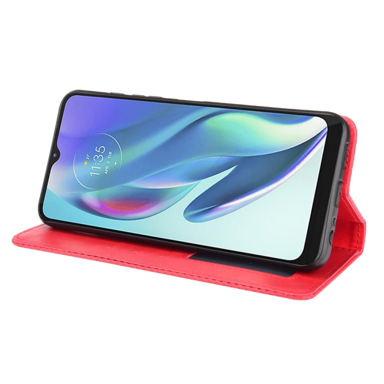 For Motorola Moto G50 5G Magnetic Buckle Retro Crazy Horse Texture Horizontal Flip Leather Case with Holder & Card Slots & Photo Frame
