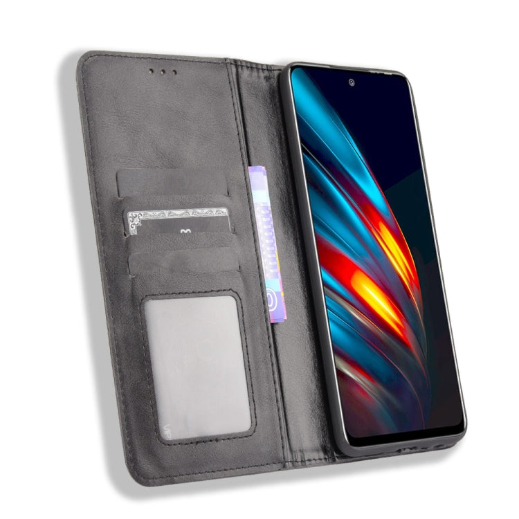 For Tecno Pova 2 Magnetic Buckle Retro Crazy Horse Texture Horizontal Flip Leather Case with Holder & Card Slots & Photo Frame
