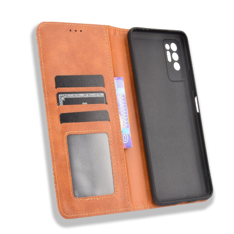 For Tecno Pova 2 Magnetic Buckle Retro Crazy Horse Texture Horizontal Flip Leather Case with Holder & Card Slots & Photo Frame