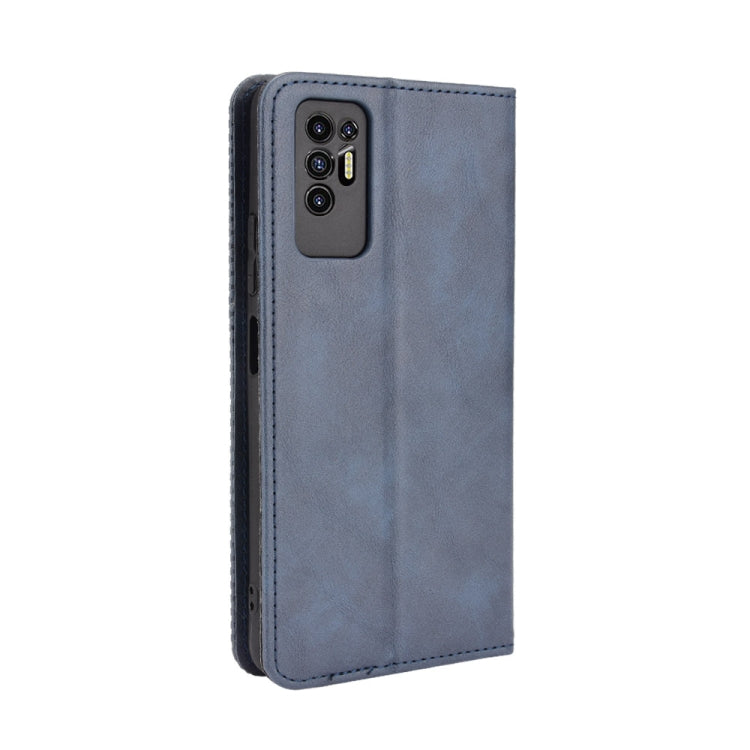 For Tecno Pova 2 Magnetic Buckle Retro Crazy Horse Texture Horizontal Flip Leather Case with Holder & Card Slots & Photo Frame