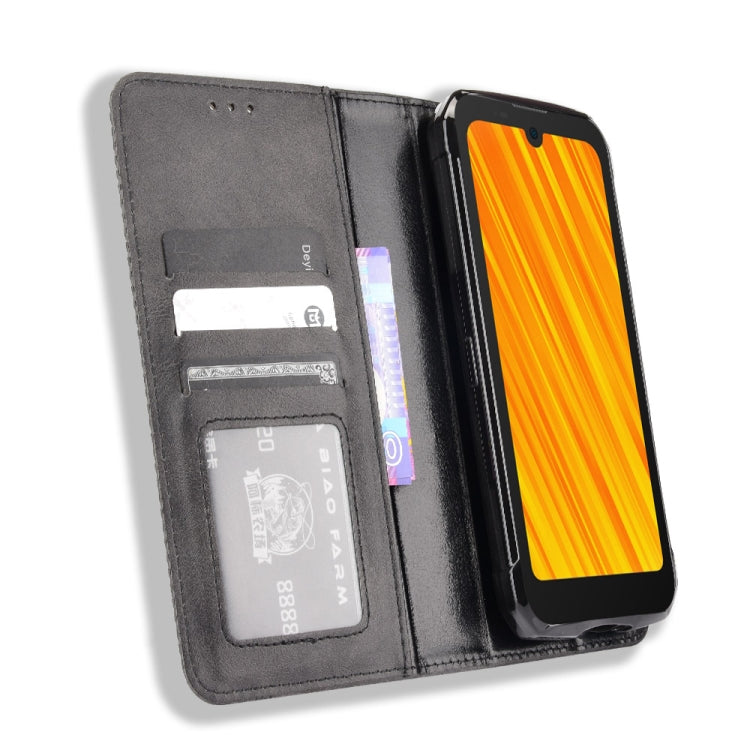 For Doogee S59 / S59 Pro Magnetic Buckle Retro Crazy Horse Texture Horizontal Flip Leather Case with Holder & Card Slots & Photo Frame