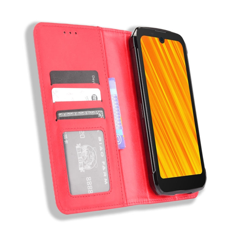 For Doogee S59 / S59 Pro Magnetic Buckle Retro Crazy Horse Texture Horizontal Flip Leather Case with Holder & Card Slots & Photo Frame