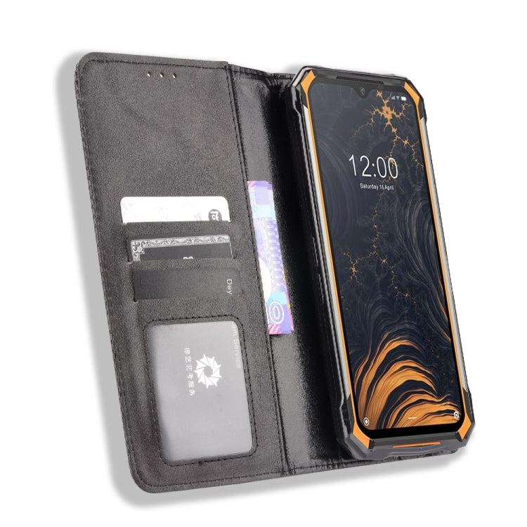 For Doogee S88 Plus / S88 Pro Magnetic Buckle Retro Crazy Horse Texture Horizontal Flip Leather Case with Holder & Card Slots & Photo Frame