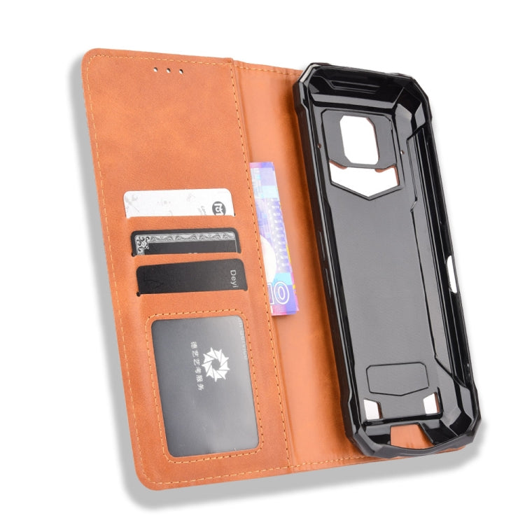 For Doogee S88 Plus / S88 Pro Magnetic Buckle Retro Crazy Horse Texture Horizontal Flip Leather Case with Holder & Card Slots & Photo Frame