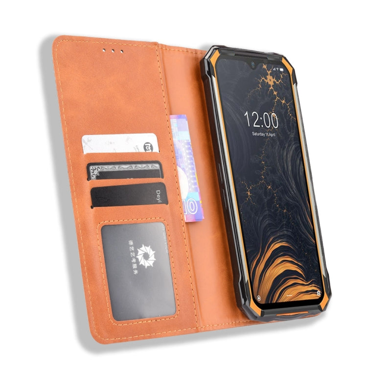 For Doogee S88 Plus / S88 Pro Magnetic Buckle Retro Crazy Horse Texture Horizontal Flip Leather Case with Holder & Card Slots & Photo Frame