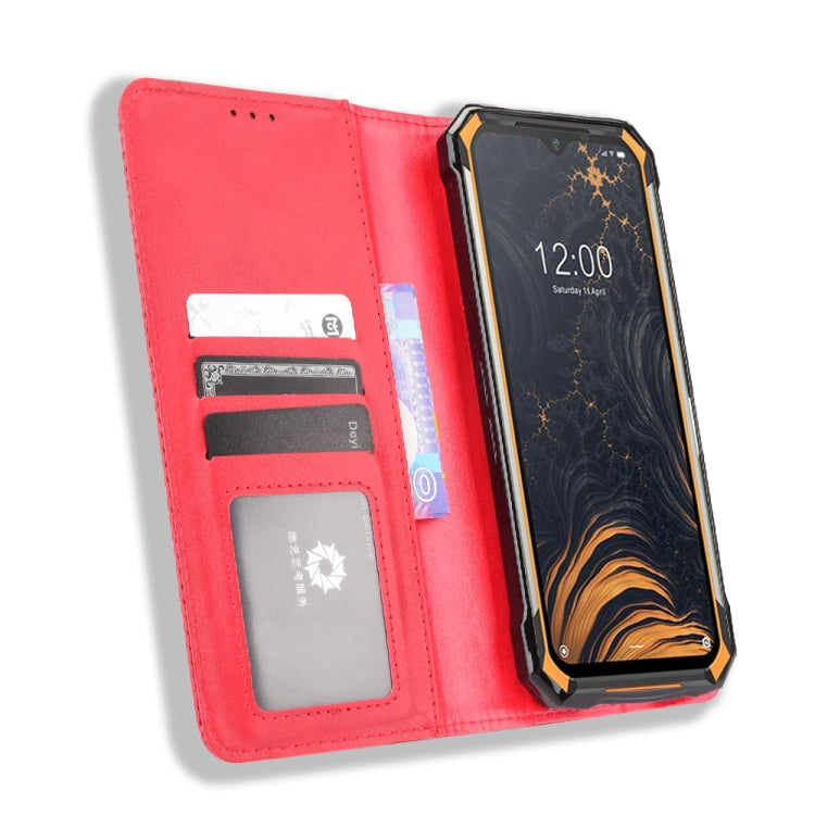 For Doogee S88 Plus / S88 Pro Magnetic Buckle Retro Crazy Horse Texture Horizontal Flip Leather Case with Holder & Card Slots & Photo Frame
