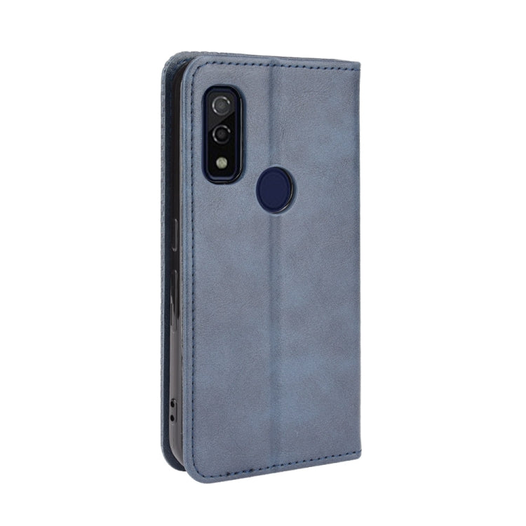 For Fujitsu Arrows WE Magnetic Buckle Retro Crazy Horse Texture Horizontal Flip Leather Case with Holder & Card Slots & Photo Frame