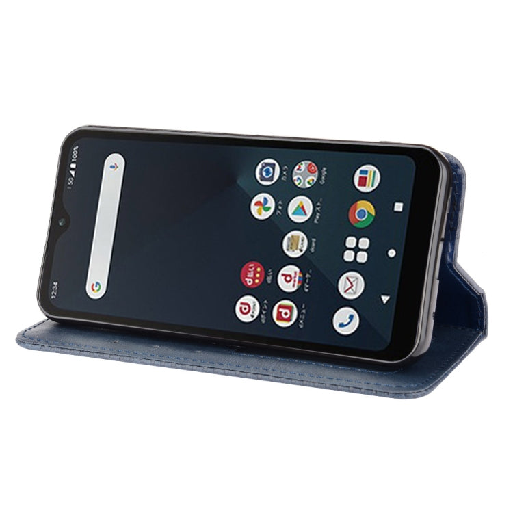 For Fujitsu Arrows WE Magnetic Buckle Retro Crazy Horse Texture Horizontal Flip Leather Case with Holder & Card Slots & Photo Frame