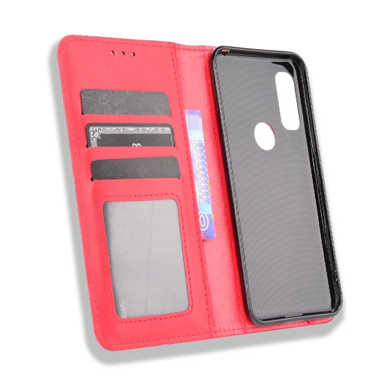 For Fujitsu Arrows WE Magnetic Buckle Retro Crazy Horse Texture Horizontal Flip Leather Case with Holder & Card Slots & Photo Frame