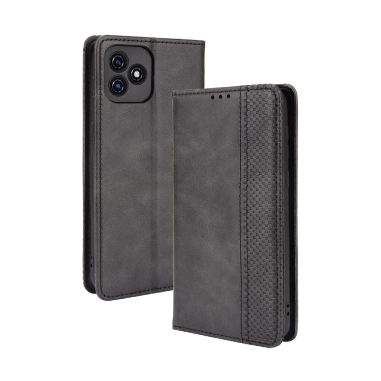 For Blackview Oscal C20 Magnetic Buckle Retro Crazy Horse Texture Horizontal Flip Leather Case with Holder & Card Slots & Photo Frame