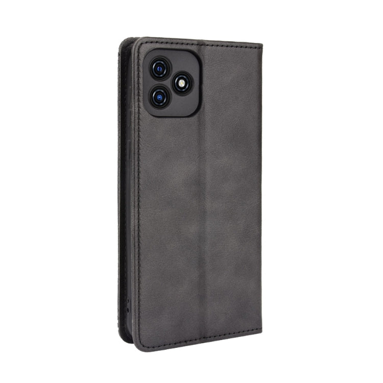 For Blackview Oscal C20 Magnetic Buckle Retro Crazy Horse Texture Horizontal Flip Leather Case with Holder & Card Slots & Photo Frame