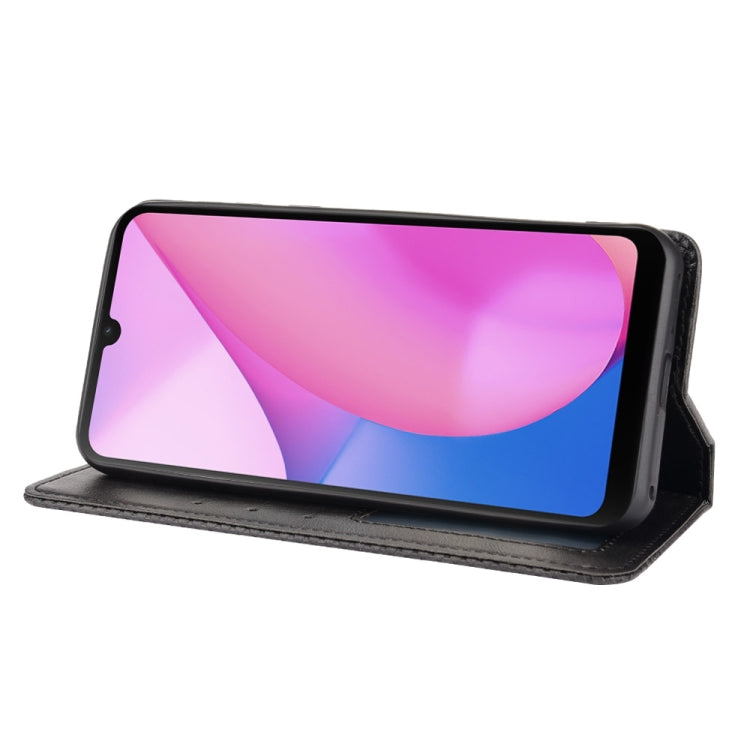 For Blackview Oscal C20 Magnetic Buckle Retro Crazy Horse Texture Horizontal Flip Leather Case with Holder & Card Slots & Photo Frame