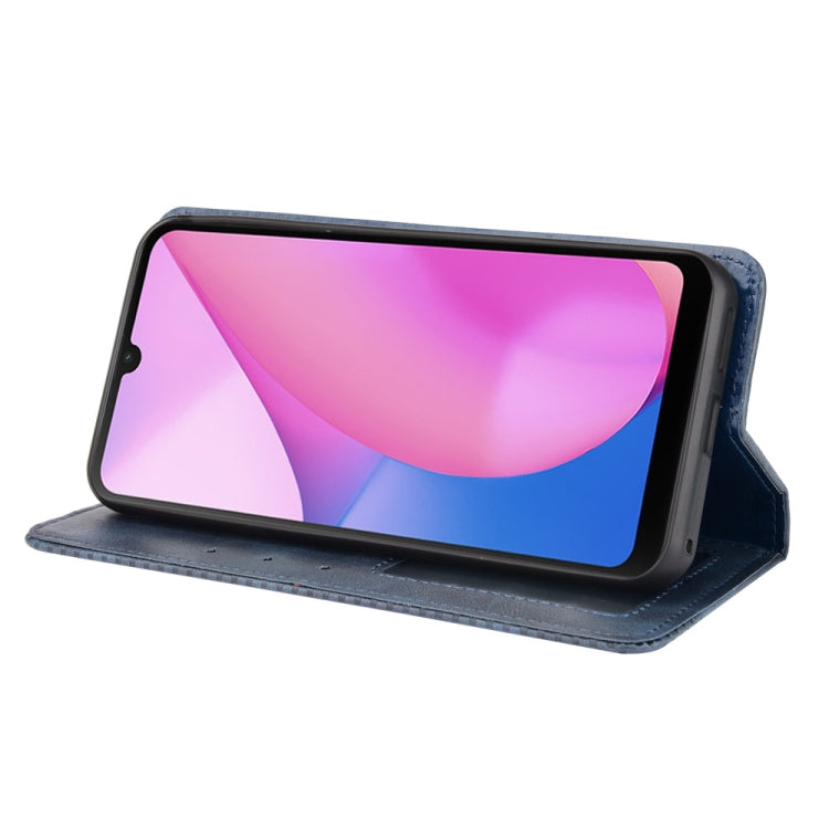 For Blackview Oscal C20 Magnetic Buckle Retro Crazy Horse Texture Horizontal Flip Leather Case with Holder & Card Slots & Photo Frame