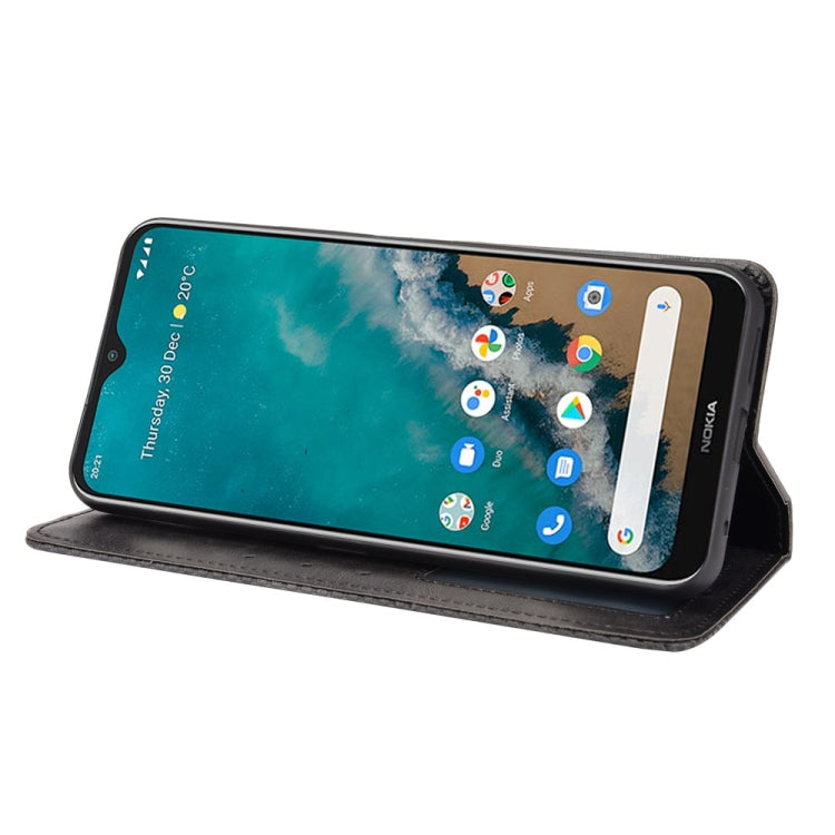 For Nokia C50 5G Magnetic Buckle Retro Crazy Horse Texture Horizontal Flip Leather Case with Holder & Card Slots & Photo Frame