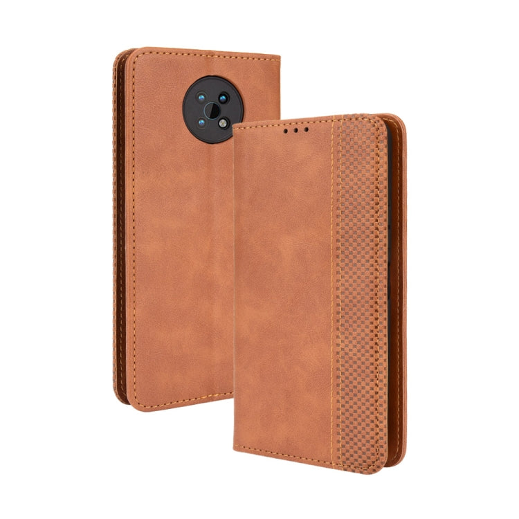 For Nokia C50 5G Magnetic Buckle Retro Crazy Horse Texture Horizontal Flip Leather Case with Holder & Card Slots & Photo Frame