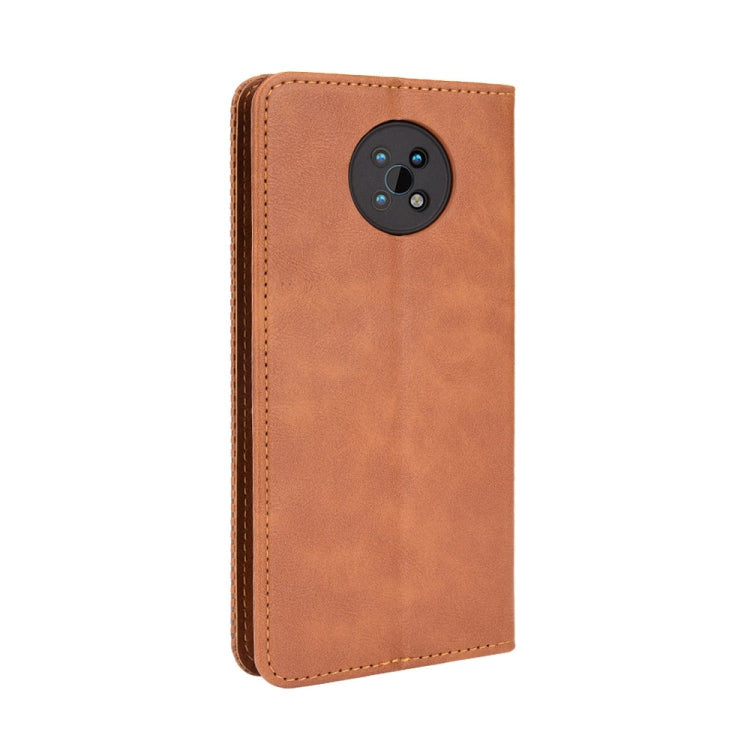 For Nokia C50 5G Magnetic Buckle Retro Crazy Horse Texture Horizontal Flip Leather Case with Holder & Card Slots & Photo Frame