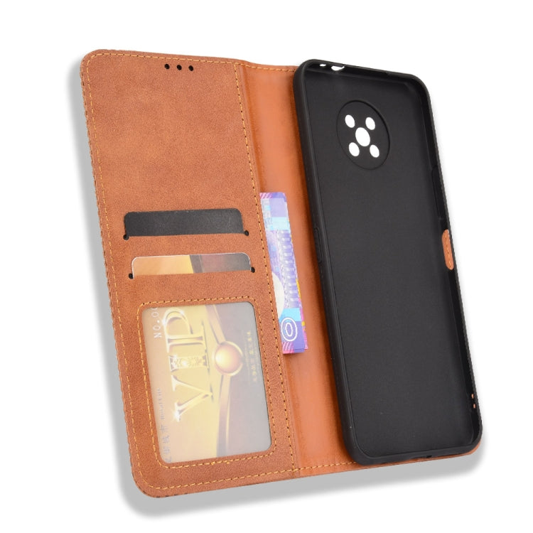 For Nokia C50 5G Magnetic Buckle Retro Crazy Horse Texture Horizontal Flip Leather Case with Holder & Card Slots & Photo Frame