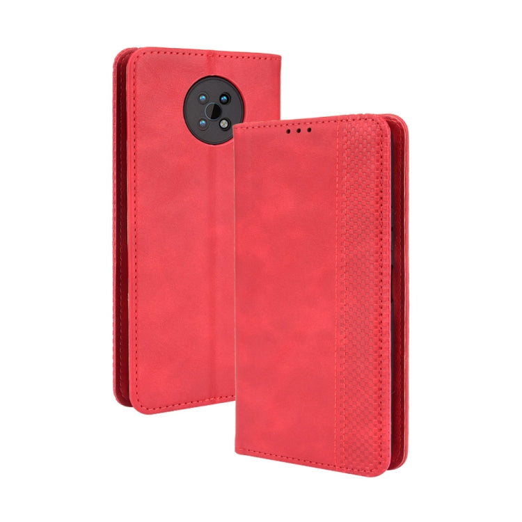 For Nokia C50 5G Magnetic Buckle Retro Crazy Horse Texture Horizontal Flip Leather Case with Holder & Card Slots & Photo Frame