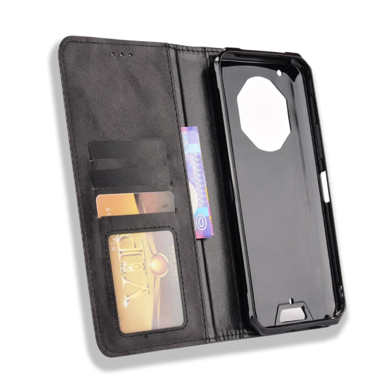 For Oukitel WP13 5G Magnetic Buckle Retro Crazy Horse Texture Horizontal Flip Leather Case with Holder & Card Slots & Photo Frame