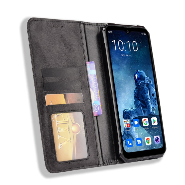 For Oukitel WP13 5G Magnetic Buckle Retro Crazy Horse Texture Horizontal Flip Leather Case with Holder & Card Slots & Photo Frame