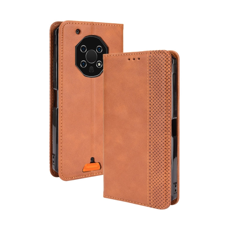For Oukitel WP13 5G Magnetic Buckle Retro Crazy Horse Texture Horizontal Flip Leather Case with Holder & Card Slots & Photo Frame