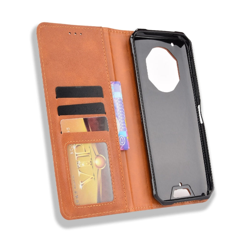 For Oukitel WP13 5G Magnetic Buckle Retro Crazy Horse Texture Horizontal Flip Leather Case with Holder & Card Slots & Photo Frame